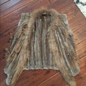 Real fur vest only worn once
